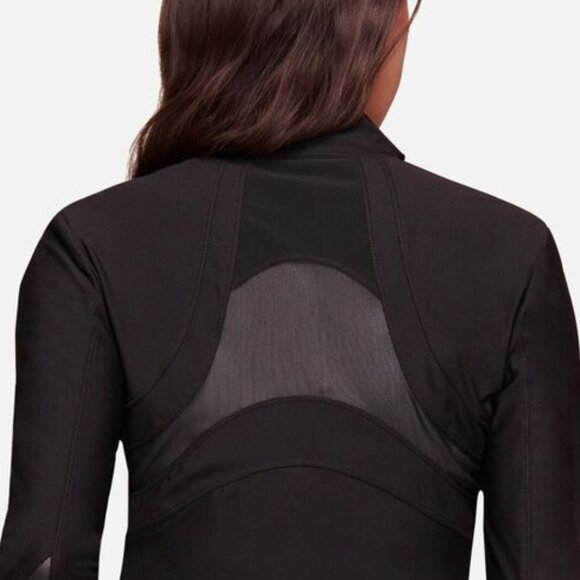 Cherokee "FORM" Uniforms Ladies Black Mesh Panel Zip Front Scrub Jacket - Picture 4 of 17